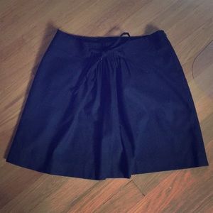 Go navy blue skirt with tie front and zipper side